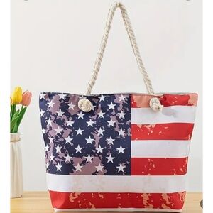 🇺🇸 American Flag Tote Bag - Spacious and Lightweight, Rope Handles